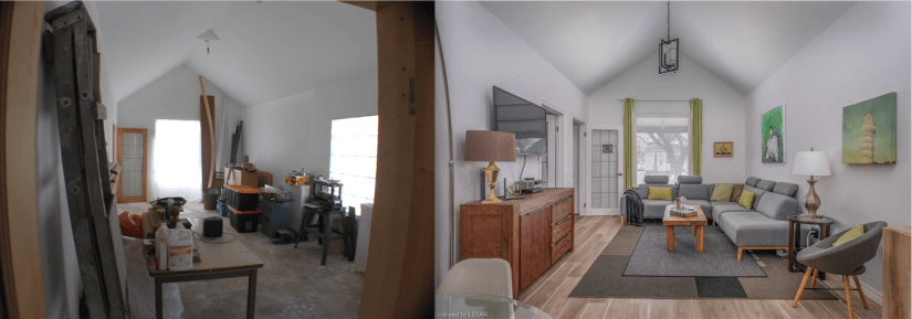 Livingroom Before and after 20